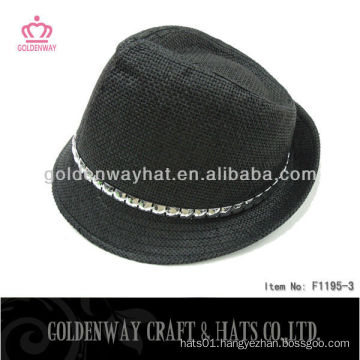 Black Mens Fedora Hat